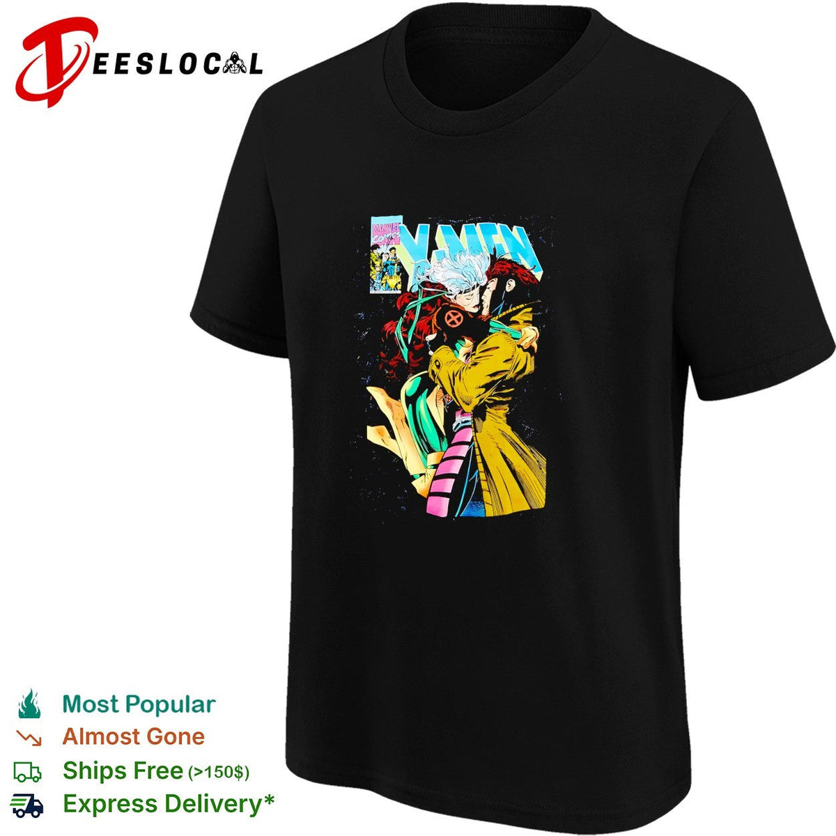 X Men Rogue and Gambit comic shirt Unisex
