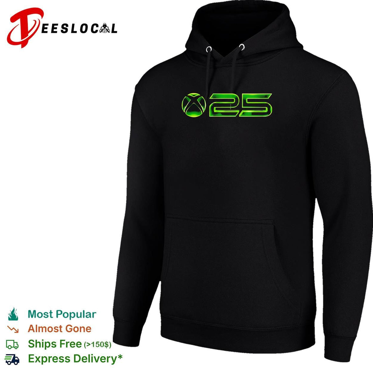 Xbox 25th anniversary logo green graphic shirt Unisex