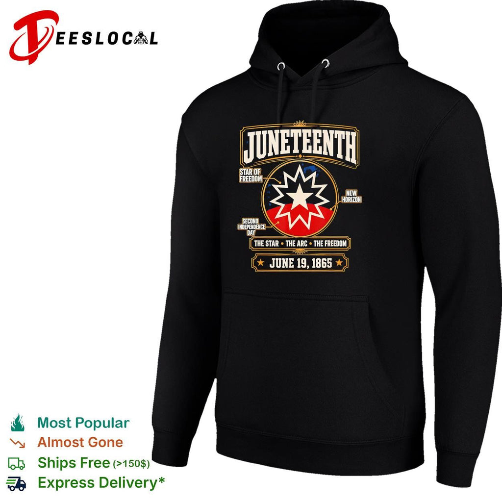 Juneteenth star of freedom second independence day June 19 1865 shirt Unisex