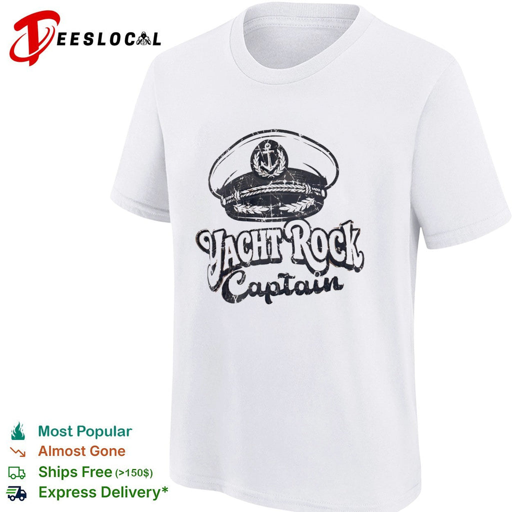 Yacht Rock Captain anchor hat emblem nautical music shirt Unisex