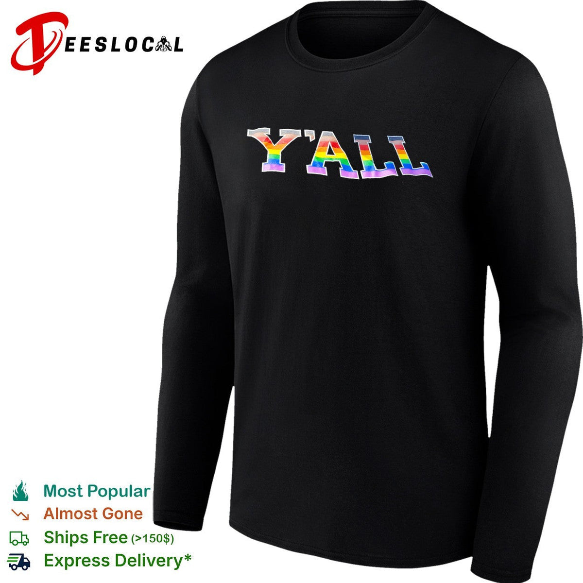 Yall lgbtq pride progress flag rainbow pride inclusion and diversity unisex shirt Unisex