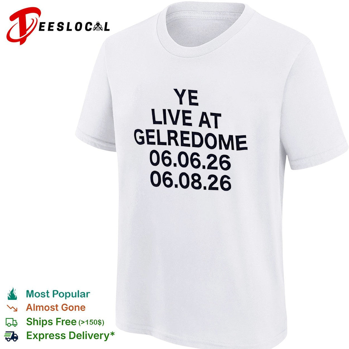 Ye live at Gelredome 06 06 26 06 08 26 Kanye West concert tour shirt Unisex