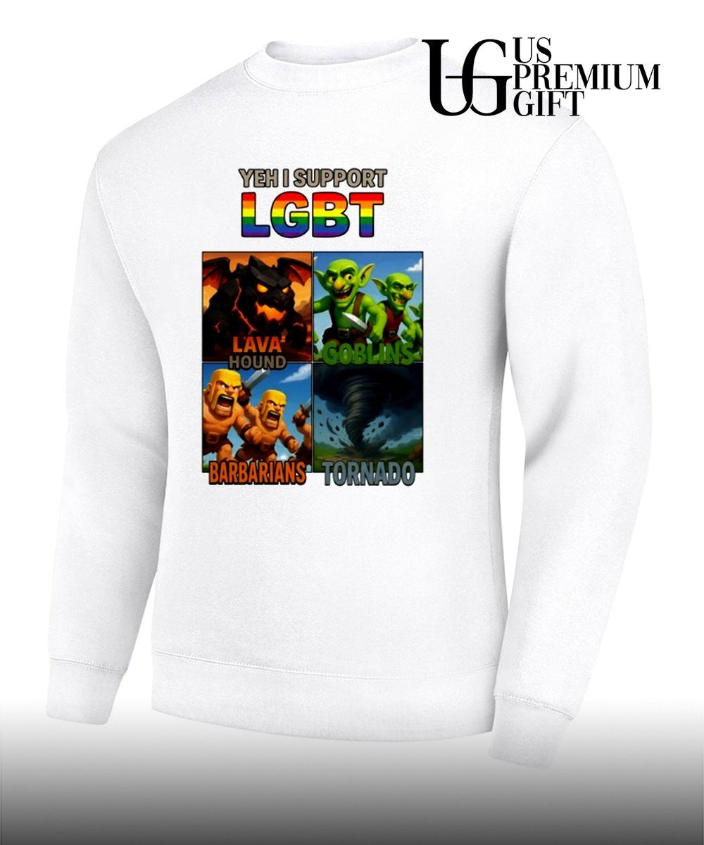 Yeh I support LGBT Barbarians Tornado Lava Hound Goblins shirt Unisex