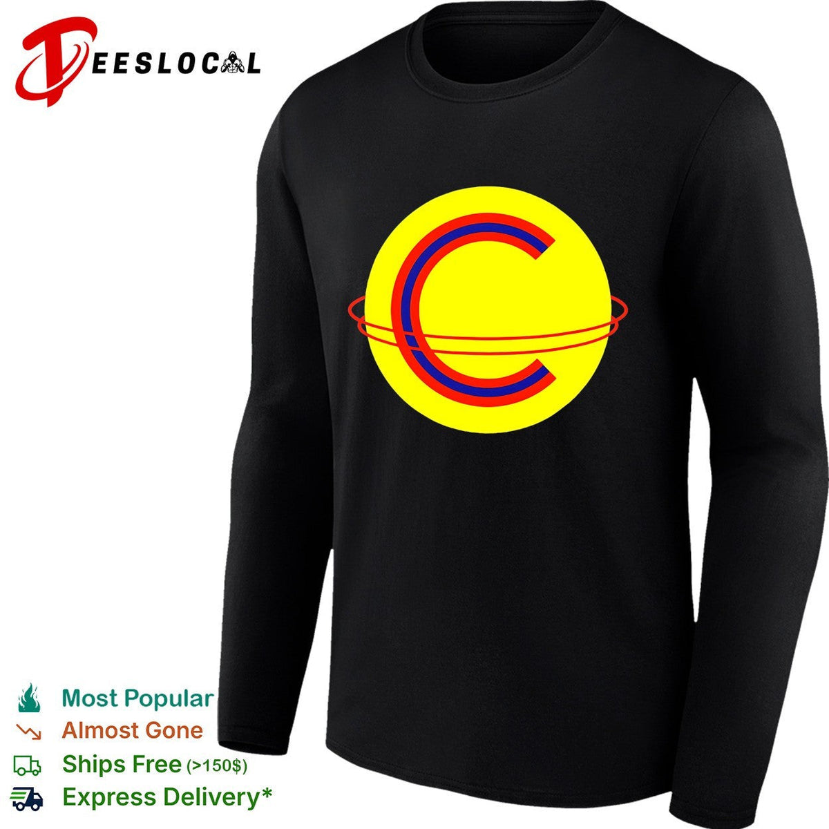Yellow C saturn ring logo shirt Unisex