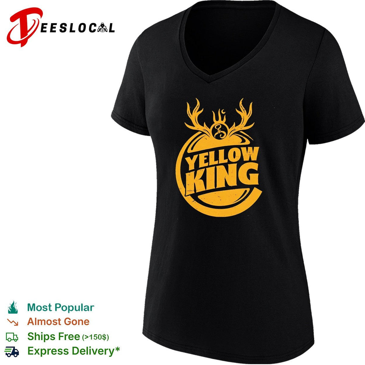 Yellow King retro logo shirt Unisex