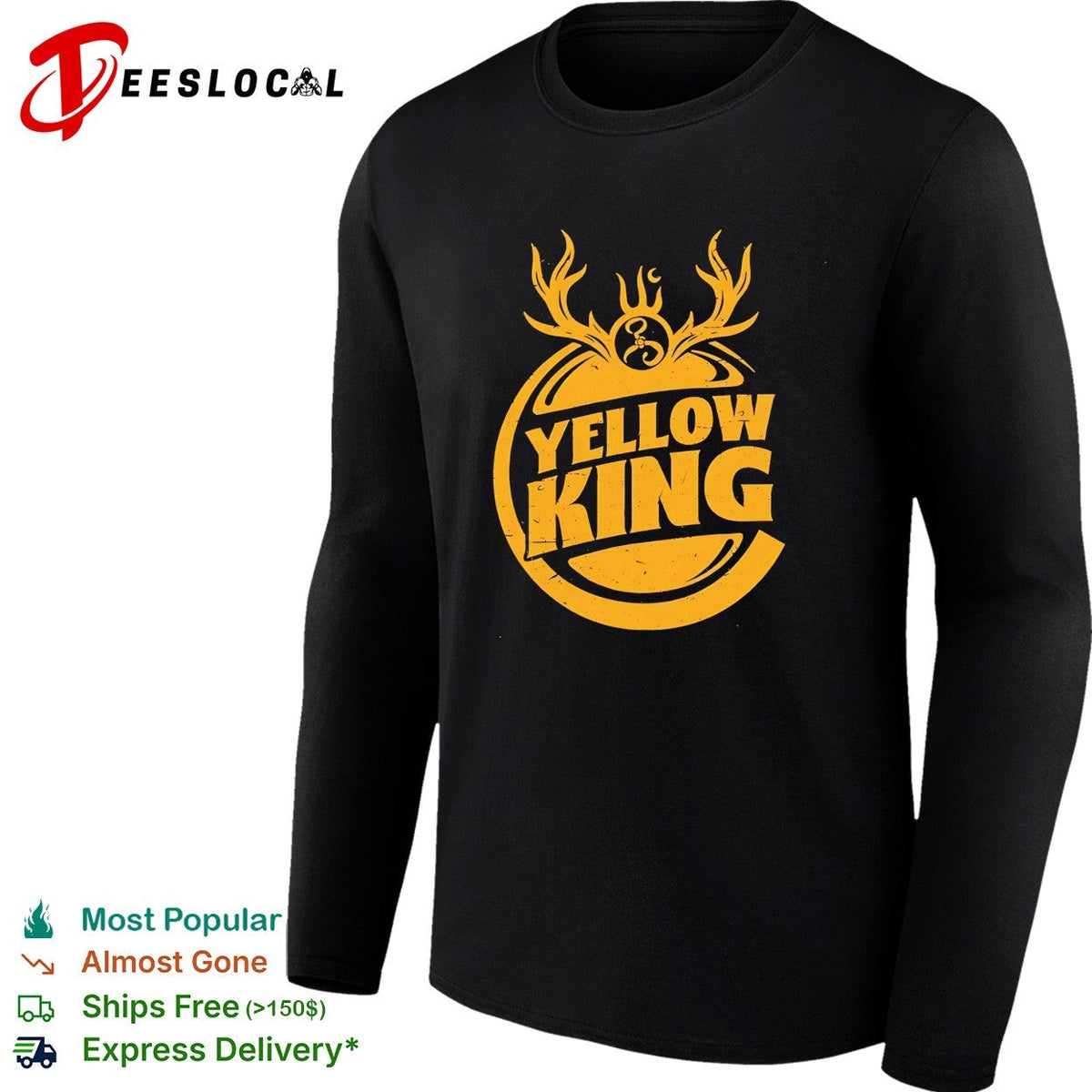 Yellow King retro logo shirt Unisex