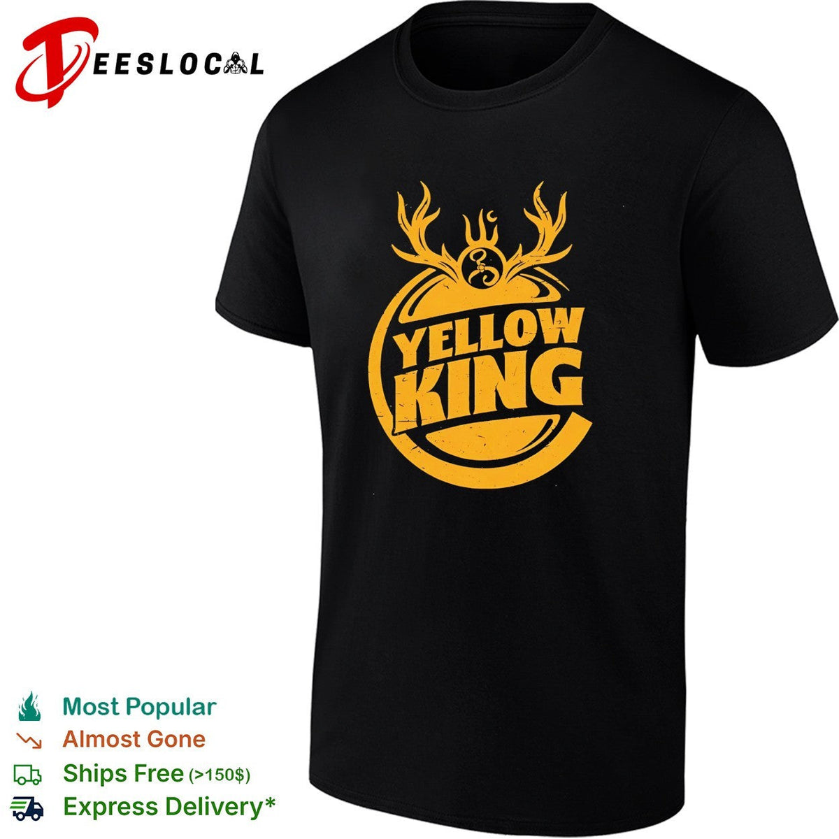 Yellow King retro logo shirt Unisex
