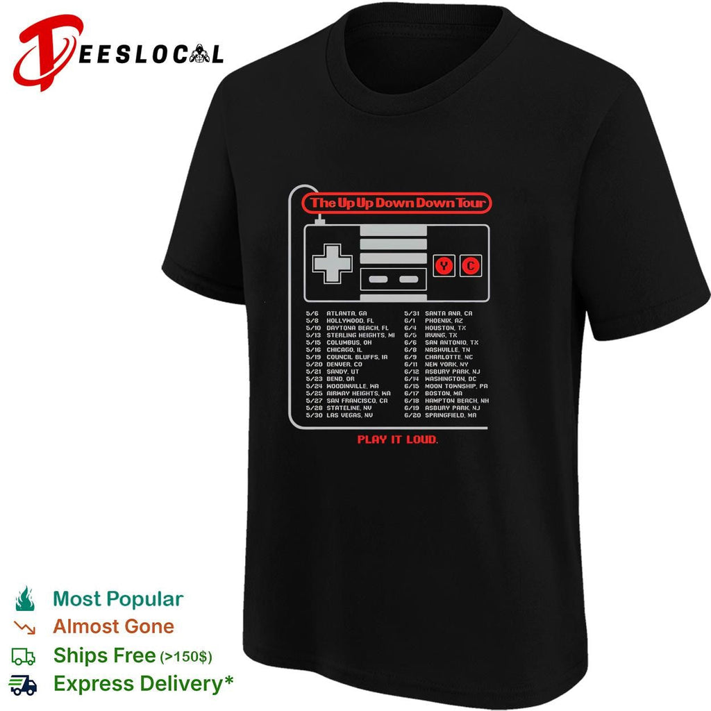 Yellowcard The Up Up Down Down Tour 2026 North America Retro Game shirt Unisex