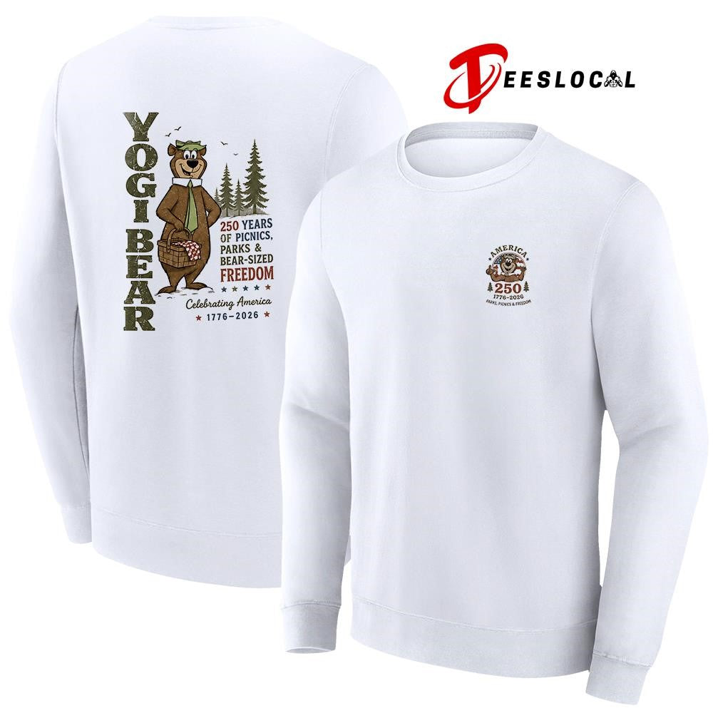 Yogi bear 250 years of picnics parks and bear sized freedom shirt Unisex