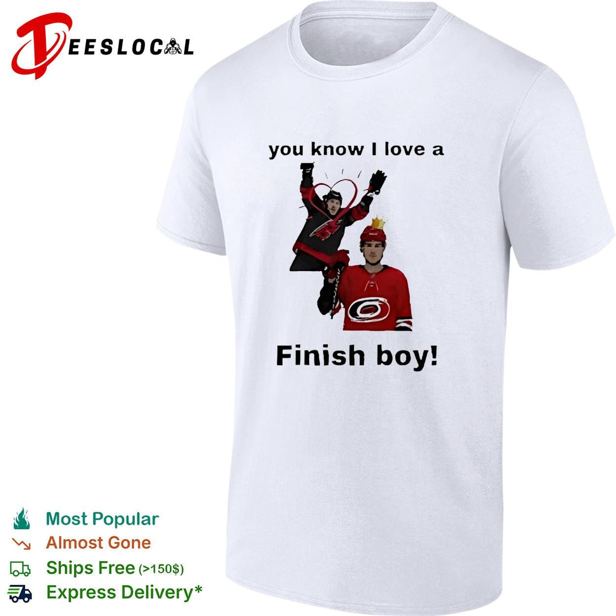 You Know I Love A Finish Boy Carolina Hurricanes Funny Hockey shirt Unisex