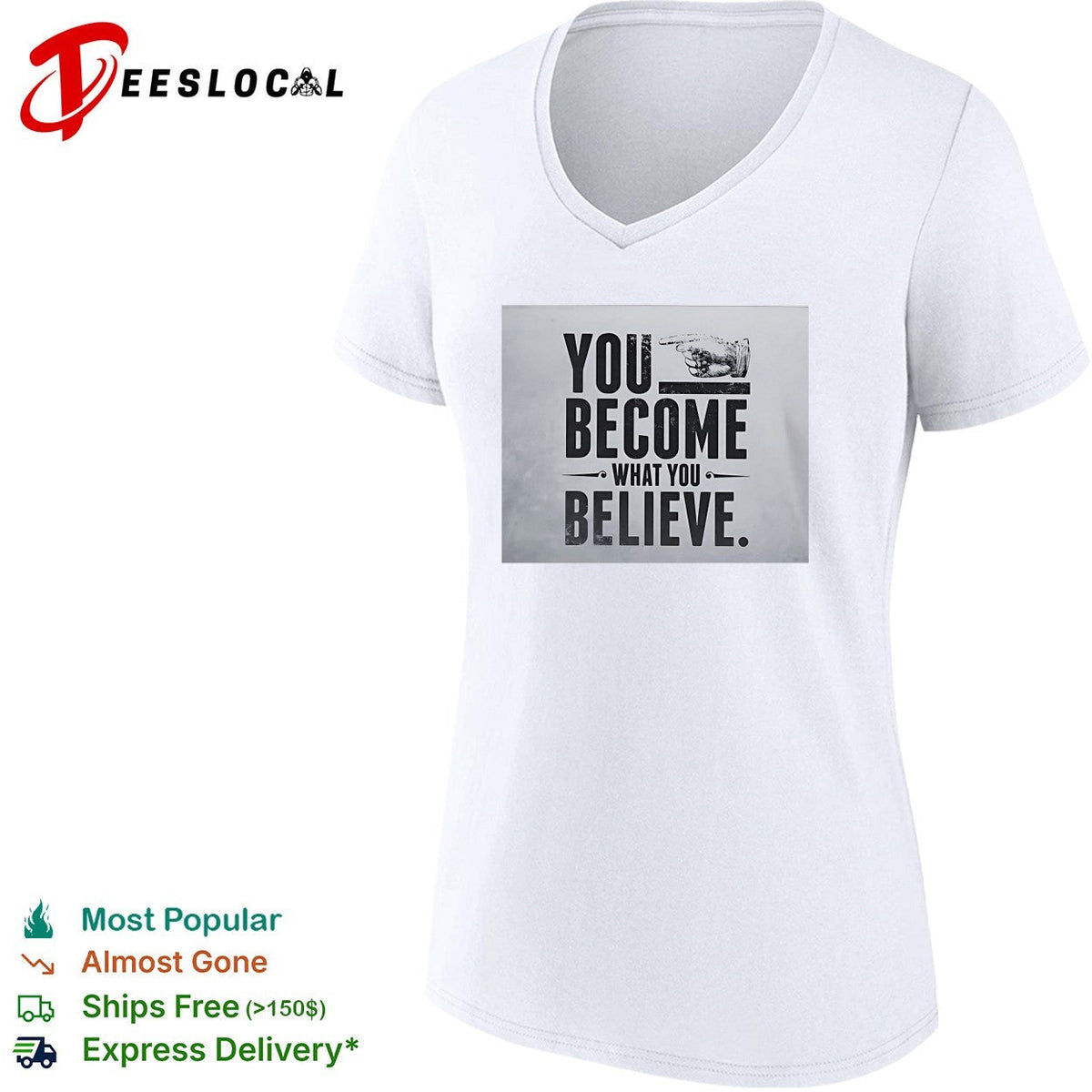 You become what you believe pointing hand motivational quote inspiration shirt Unisex