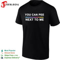 You can pee next to me LGBTQ pride rainbow gradient text design unisex fit shirt Unisex