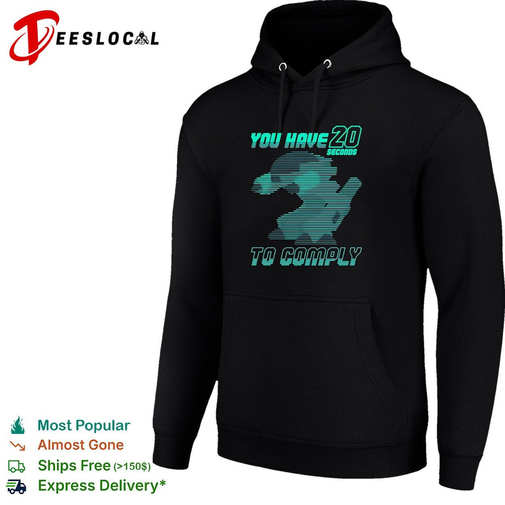 You have 20 seconds to comply robot running silhouette cyber sci-fi shirt Unisex