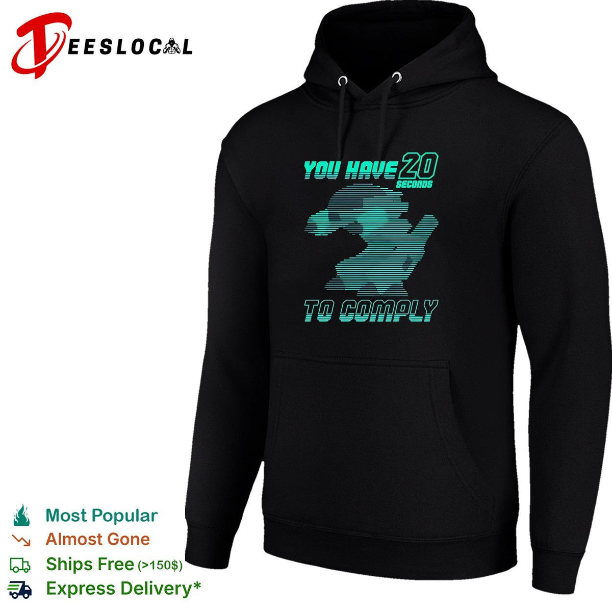 You have 20 seconds to comply robot running silhouette cyber sci-fi shirt Unisex