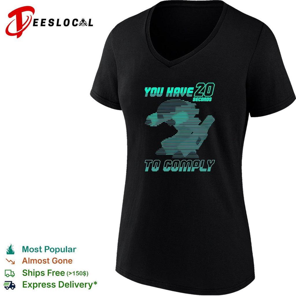 You have 20 seconds to comply robot running silhouette cyber sci-fi shirt Unisex