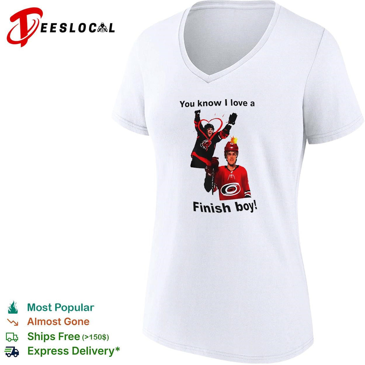 You know I love a finish boy hockey players celebration heart graphic shirt Unisex