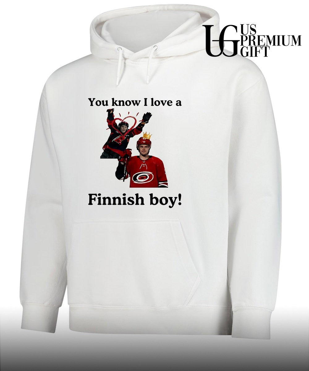 You know I love a finnish boy Carolina Hurricanes hockey shirt Unisex