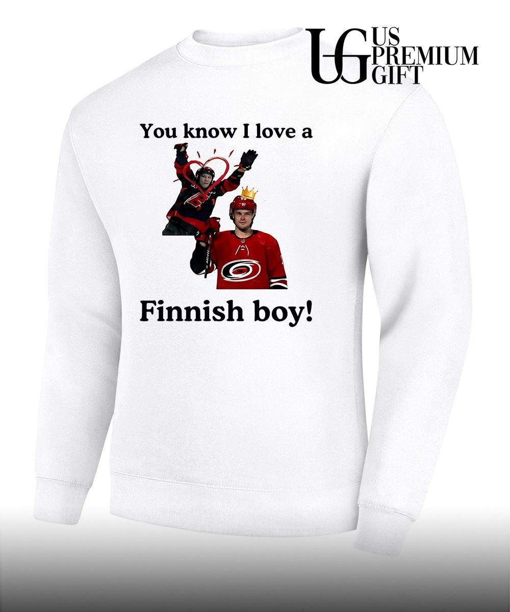 You know I love a finnish boy Carolina Hurricanes hockey shirt Unisex