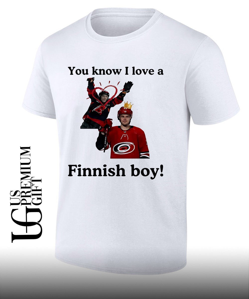 You know I love a finnish boy Carolina Hurricanes hockey shirt Unisex
