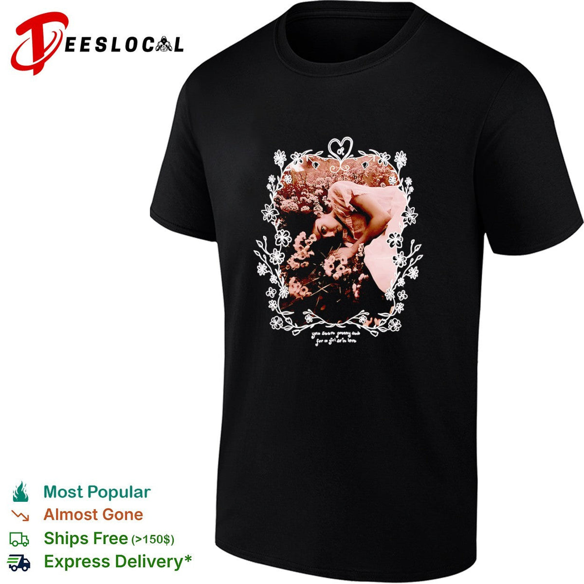 You seem pretty sad for a girl so in love floral aesthetic heart frame shirt Unisex