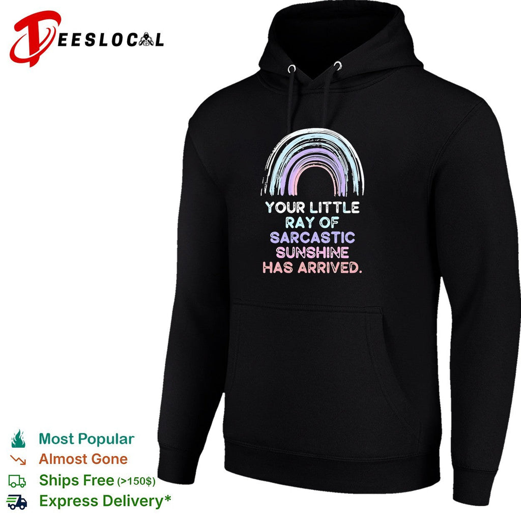 Your little ray of sarcastic sunshine has arrived rainbow retro shirt Unisex