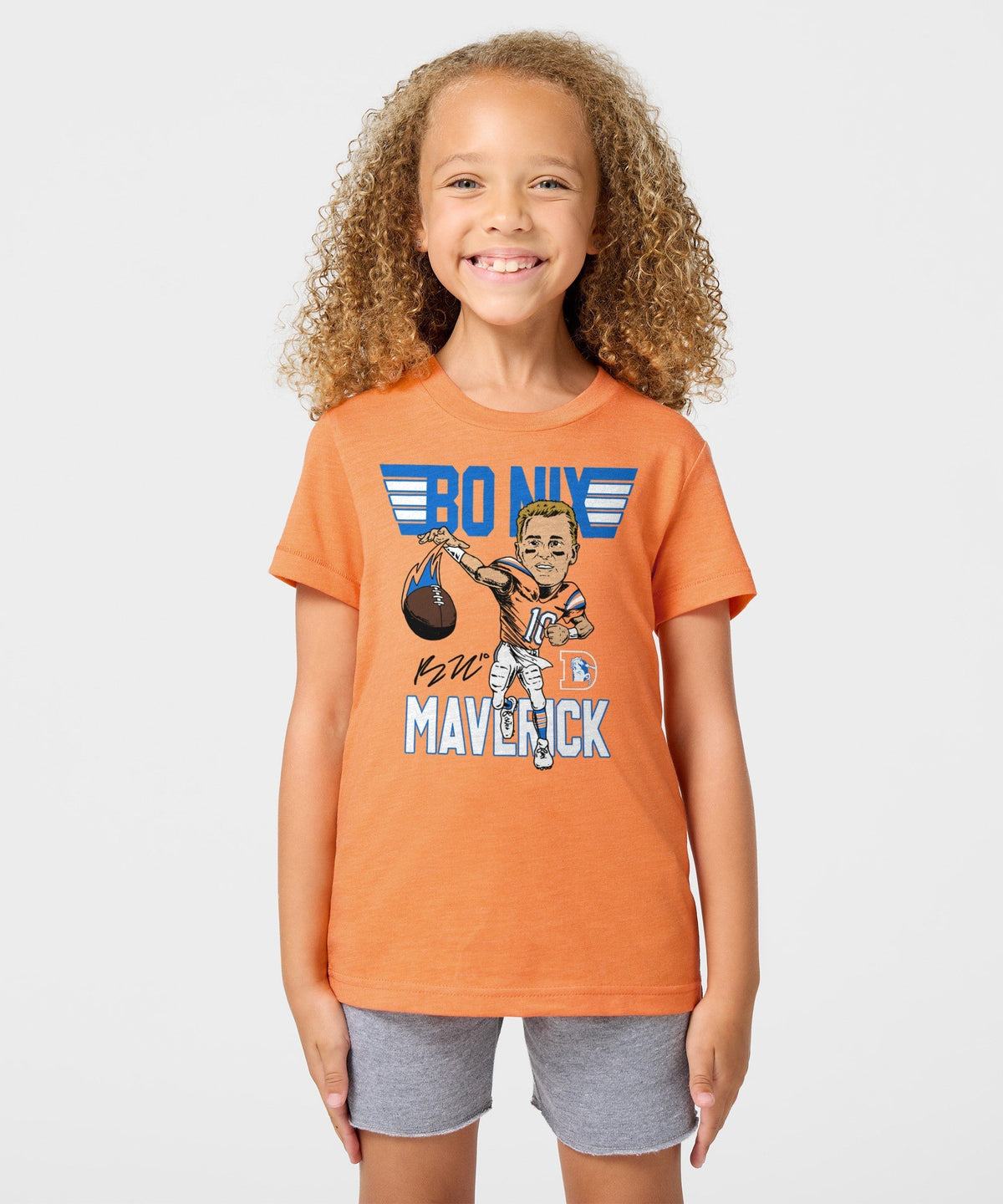 Youth Broncos Bo Nix Maverick Signature Unisex