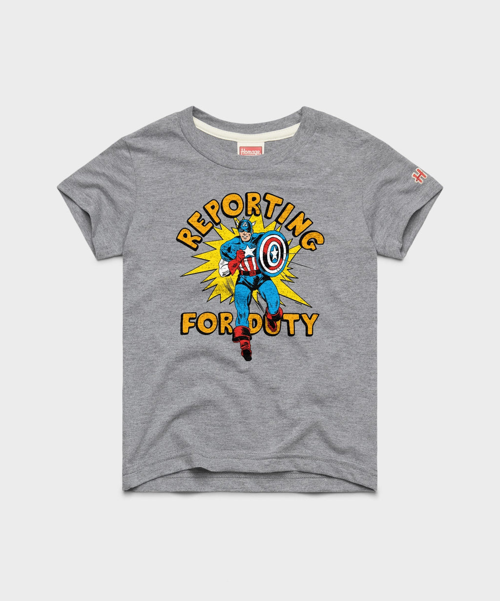 Youth Captain America Reporting For Duty Unisex