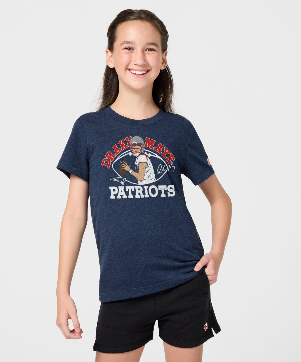 Youth Patriots Drake Maye Signature Unisex