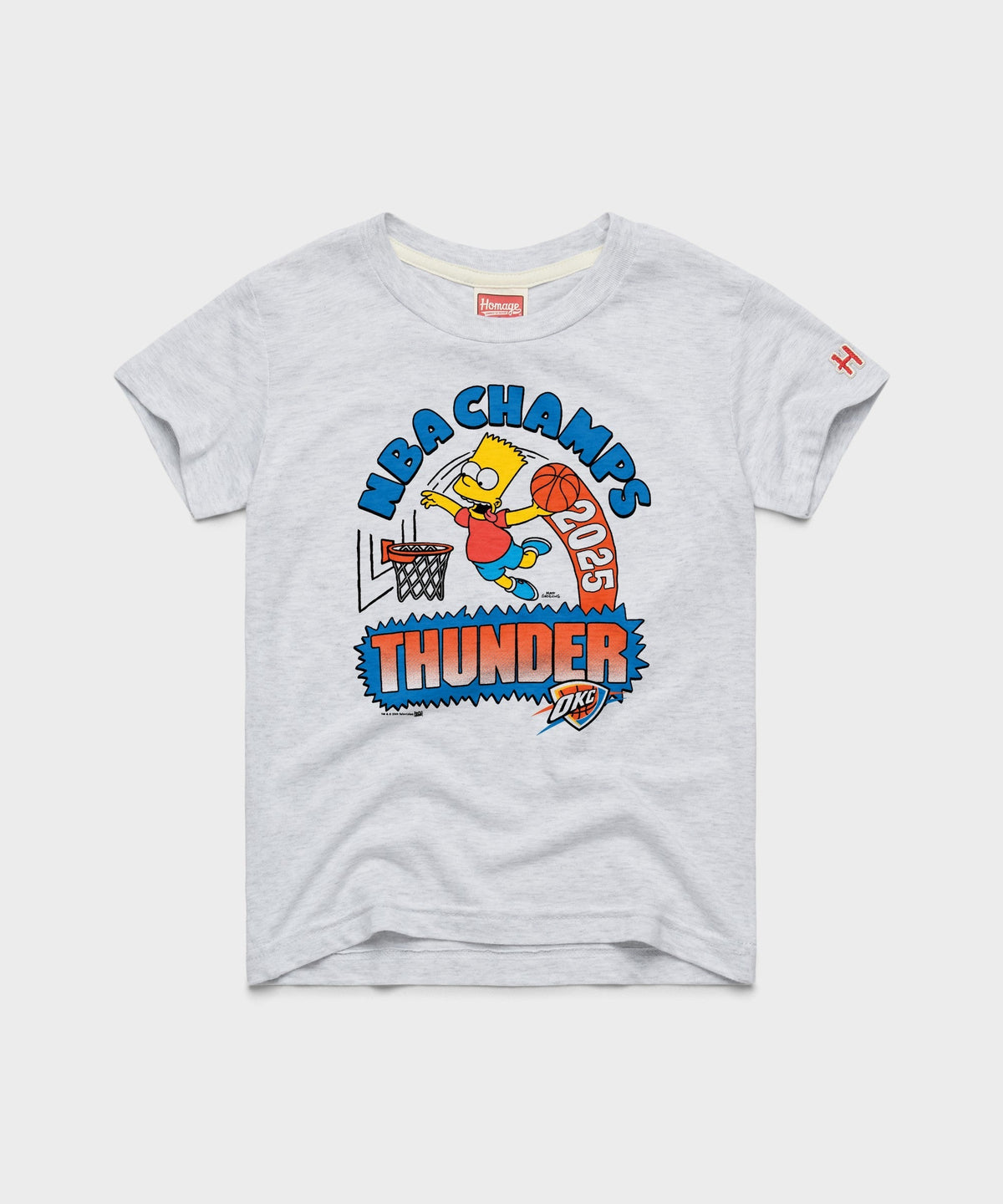 Youth The Simpsons Bart x Thunder 2025 NBA Champs Unisex