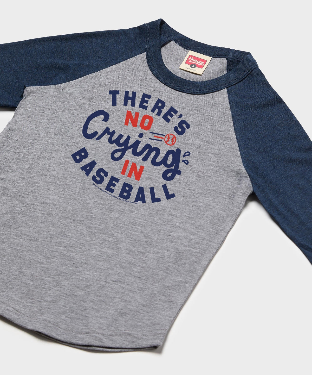 Youth There's No Crying In Baseball Raglan Unisex