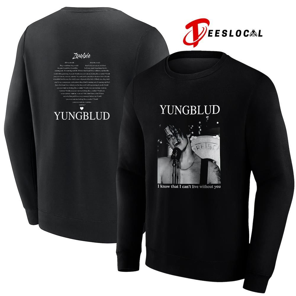 Yungblud I know that I can’t live without you Zombie graphic shirt Unisex