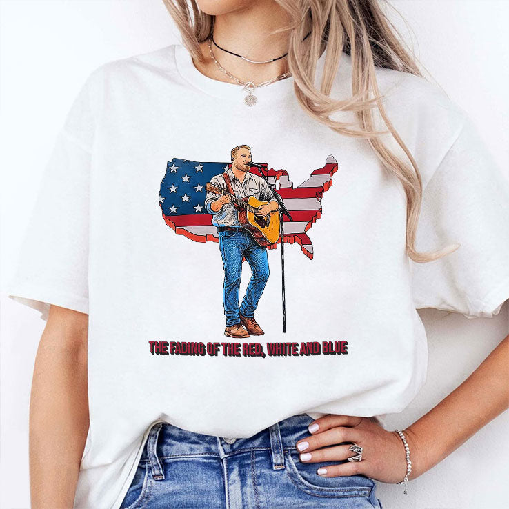 Zach Bryan The Fading Of The Red White And Blue T Shirt Unisex