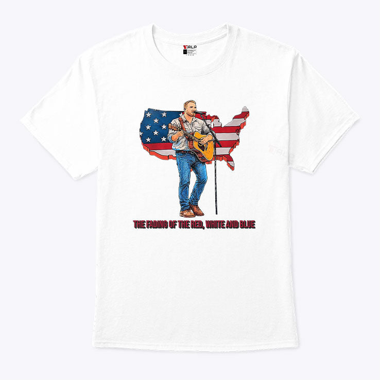Zach Bryan The Fading Of The Red White And Blue T Shirt Unisex
