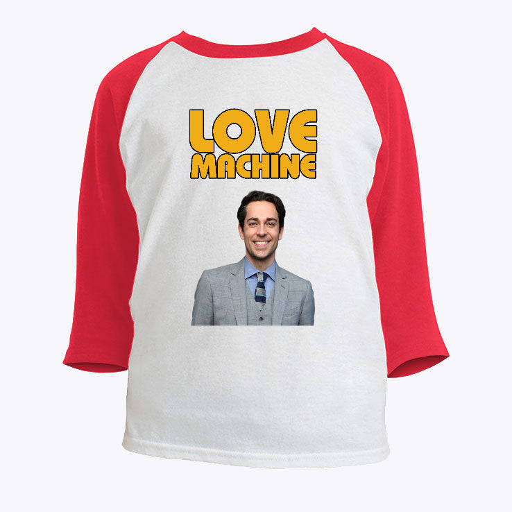 Zachary Levi Love Machine Raglan Unisex