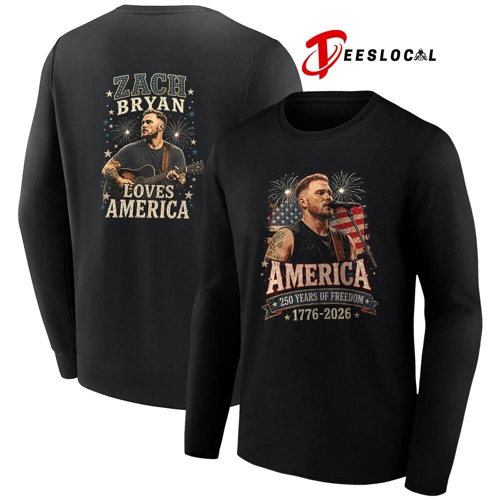 Zack Bryan America celebrating freedom 4th of July loves America shirt Unisex