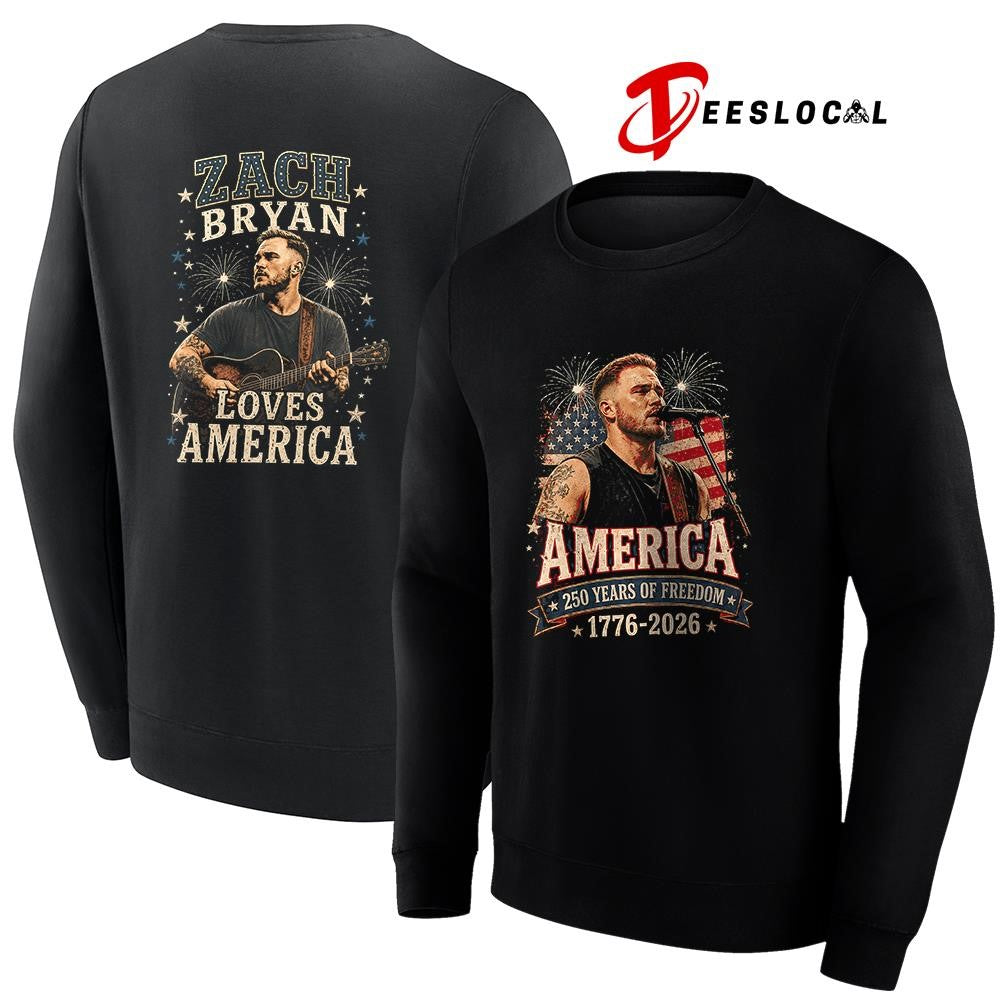 Zack Bryan America celebrating freedom 4th of July loves America shirt Unisex