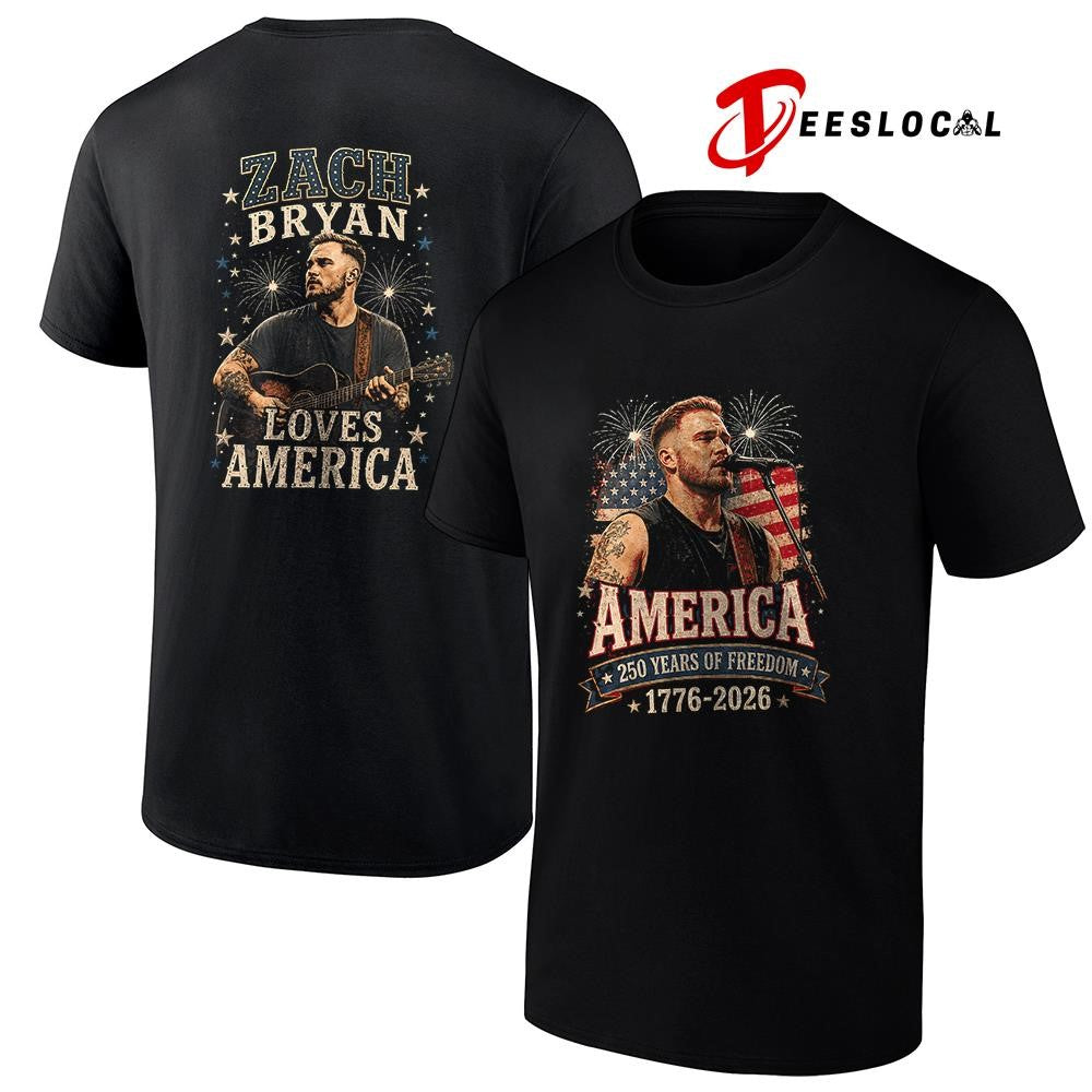 Zack Bryan America celebrating freedom 4th of July loves America shirt Unisex