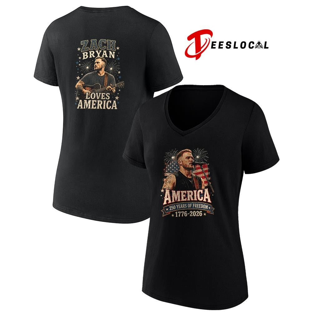 Zack Bryan America celebrating freedom 4th of July loves America shirt Unisex