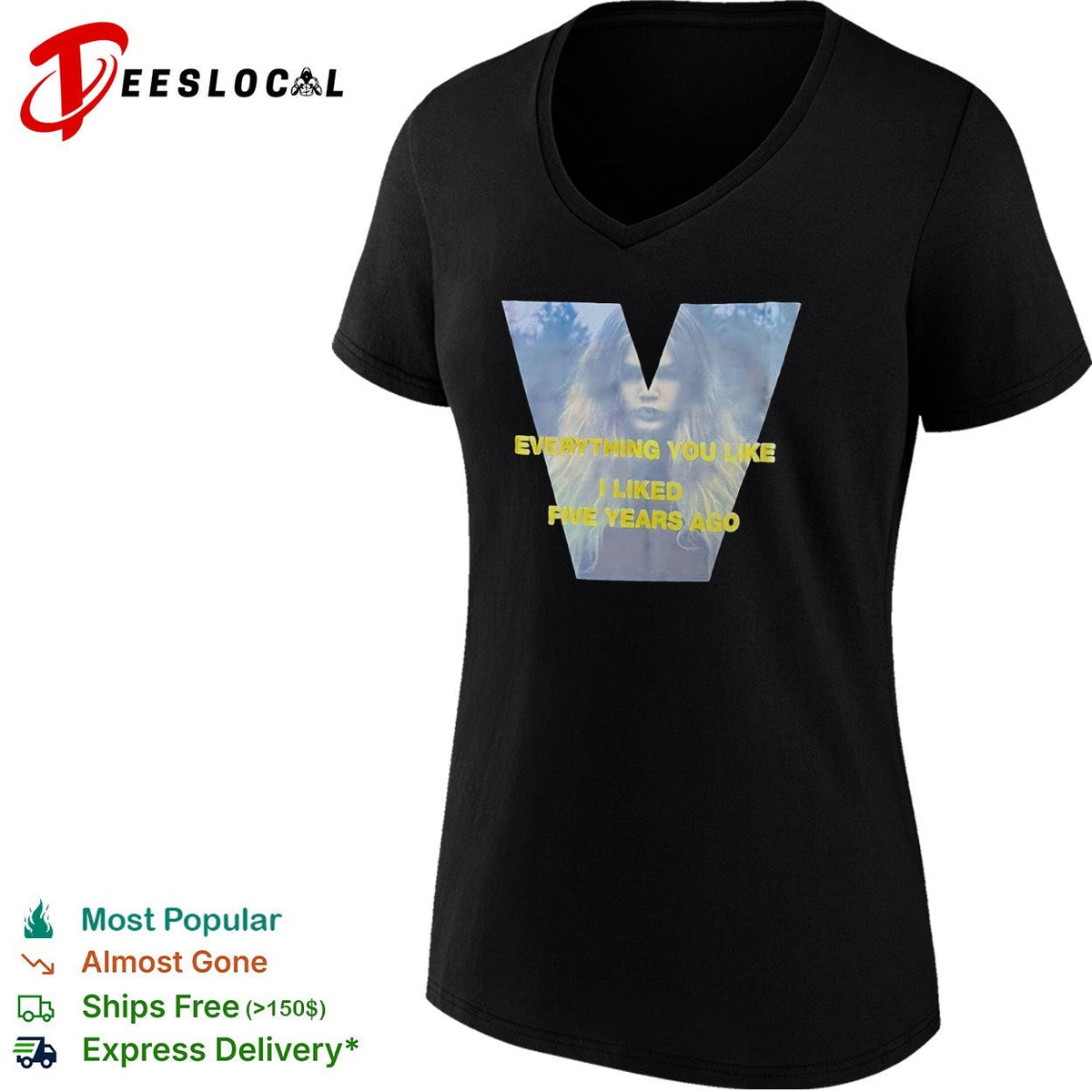 Zendaya Everything you like I liked five years ago V logo shirt Unisex
