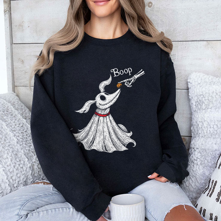 Zero Dog Boop Halloween Skeleton Hand Ghost Dog T Shirt