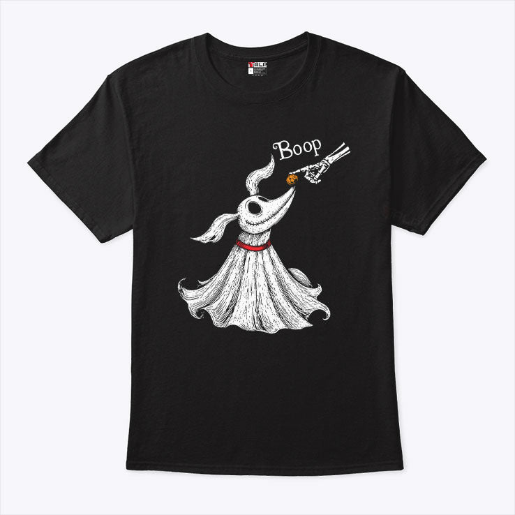 Zero Dog Boop Halloween Skeleton Hand Ghost Dog T Shirt