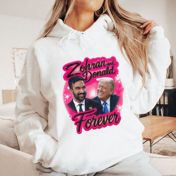 Zohran Mamdani And Donald Trump Forever Airbrush T Shirt Unisex