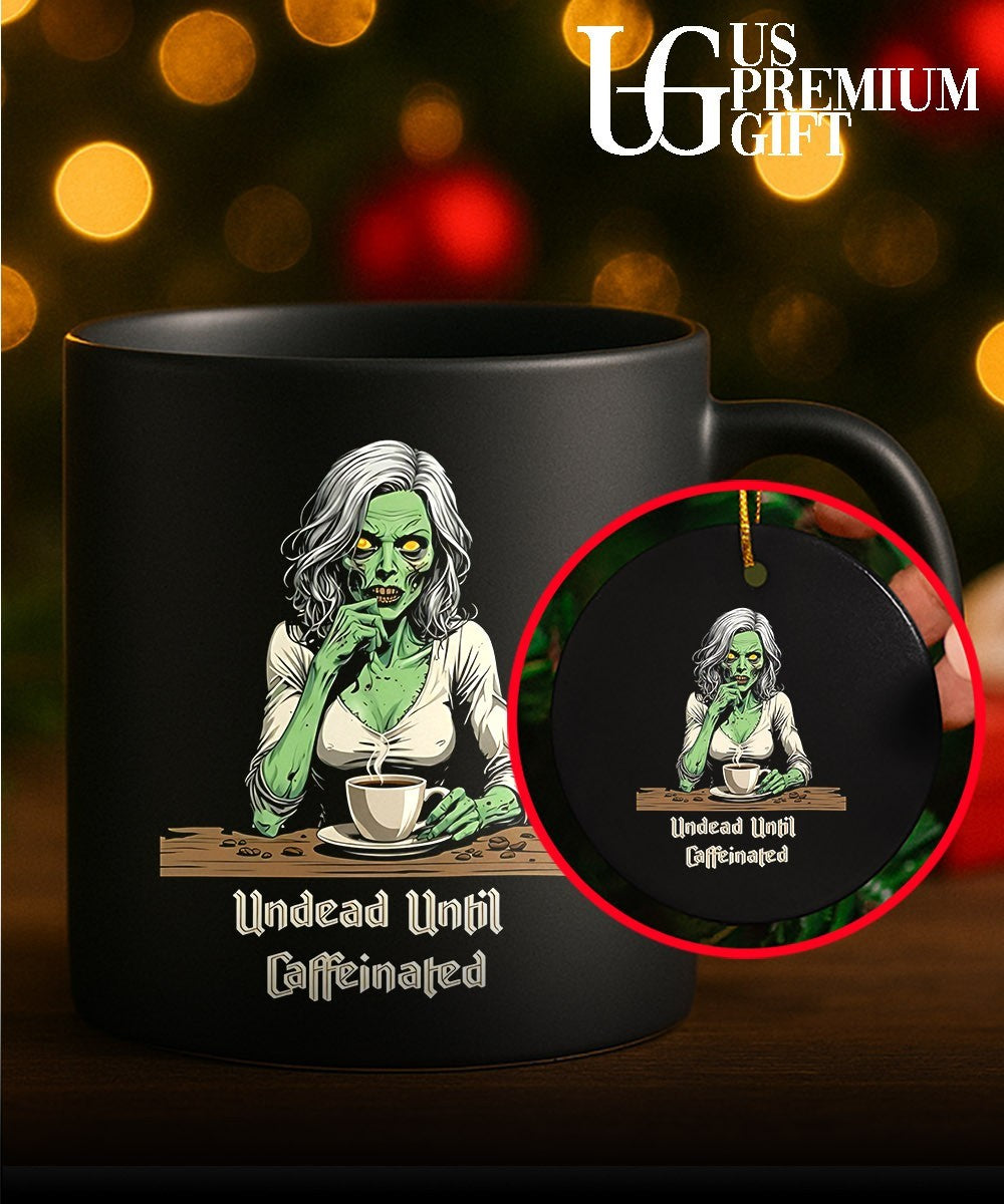 Zombie Coffee Lover Undead Until Caffeinated shirt Unisex