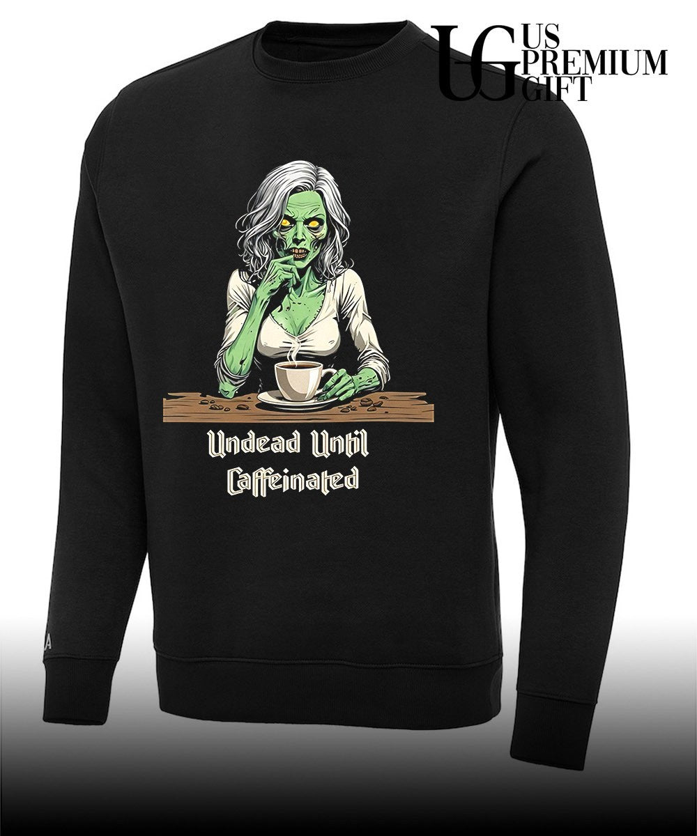 Zombie Coffee Lover Undead Until Caffeinated shirt Unisex