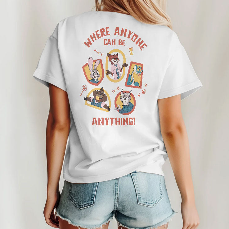 Zootropolis Boys Where Anyone Can Be Anything Shirt Unisex