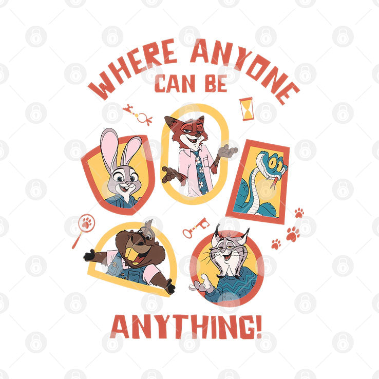 Zootropolis Boys Where Anyone Can Be Anything Shirt Unisex
