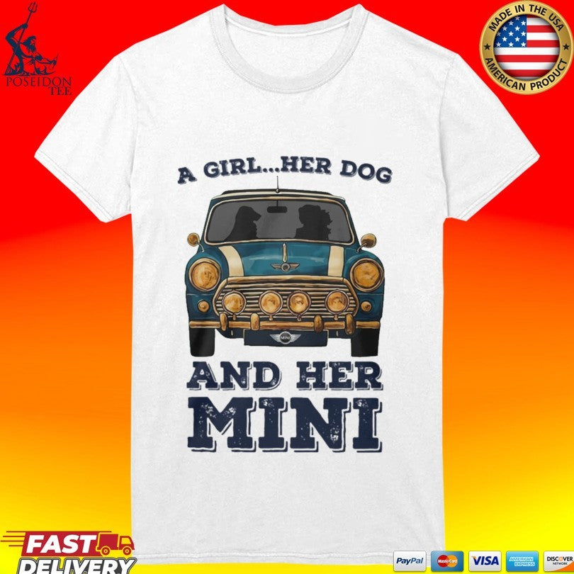 A Girl And Her Dog And Her Mini Car Unisex