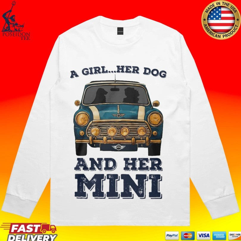 A Girl And Her Dog And Her Mini Car Unisex