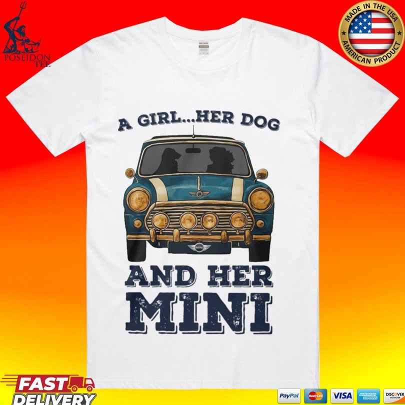 A Girl And Her Dog And Her Mini Car Unisex