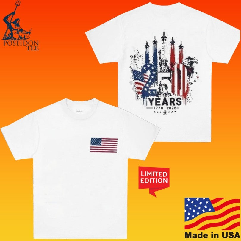 America 250 1776 2026 Fighter Jet Unisex
